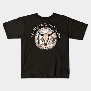 I Oughta Know That By Now Leopard Cactus Western Deserts Kids T-Shirt